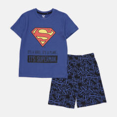 Акция на Підліткова літня піжама для хлопчика Disney Super Man SUP-52-04-271 148-152 см Синя от Rozetka