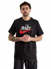 Акція на Футболка довга чоловіча Nike M Nsw Tee Futura 2 DZ3279-010 2XL Чорна від Rozetka