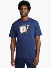 Акція на Футболка бавовняна довга чоловіча Nike M Nk Tee M90 Oc Sp24 FQ4914-410 S Синя від Rozetka