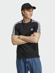 Акция на Футболка чоловіча Adidas M 3S SJ T IC9334 2XL Black/White от Rozetka