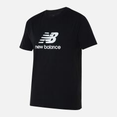 Акция на Футболка довга чоловіча New Balance Stacked Logo MT41502BK S Чорна от Rozetka