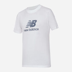 Акция на Футболка довга чоловіча New Balance Stacked Logo MT41502WT L Біла от Rozetka