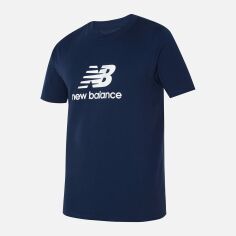 Акція на Футболка довга чоловіча New Balance Stacked Logo MT41502NNY XL Синя від Rozetka