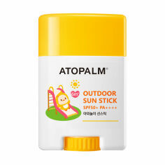 Акція на Дитячий сонцезахисний стік для обличчя та тіла Atopalm Outdoor Sun Stick, SPF 50+ PA++++, 21 г від Eva