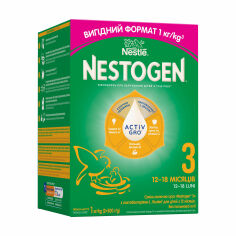 Акція на Дитяча суха молочна суміш Nestogen 3 з лактобактеріями L. Reuteri, від 12-18 місяців, 1 кг від Eva