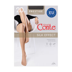 Акция на Колготки жіночі Conte elegant Prestige з ефектом шовку, без шортиків, 20 DEN, Nero, розмір 5 от Eva