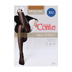 Акция на Колготки жіночі Conte elegant Prestige з ефектом шовку, без шортиків, 40 DEN, Bronz, розмір 3 от Eva