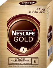Акція на Кава NESCAFE Gold розчинна у стіках 25 шт х 1.8 г від Rozetka