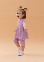 Акция на Комплект для девочки КС784 платье и шорты Бемби Q00-сиреневый 92 от Podushka