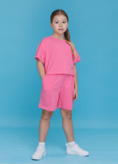 Акция на Костюм для девочки КС781 футболка и шорты Бемби 300-розовый 122 от Podushka