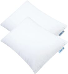 Акция на Набір подушок для сну Sleepingg Антиалергенне волокно Білих 50х70 2 шт от Rozetka