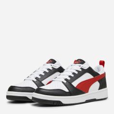 Акція на Чоловічі кеди низькі Puma Rebound V6 Low 39232804 42.5 (8.5UK) 27.5 см Puma White-For All Time Red-Puma Black від Rozetka