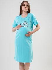 Акция на Нічна сорочка для вагітних Vienetta 187817 M Блакитна от Rozetka