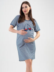 Акция на Нічна сорочка для вагітних Vienetta 187819 S Смугаста от Rozetka