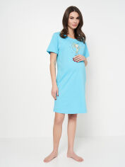 Акция на Нічна сорочка для вагітних Vienetta 187826 M Синя от Rozetka