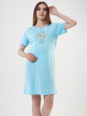 Акция на Нічна сорочка для вагітних Vienetta 187825 M Блакитна от Rozetka