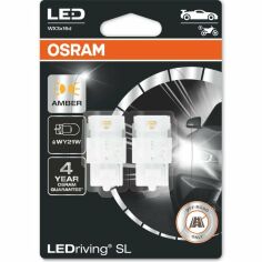 Акция на Лампа Osram светодиодная 12V Wy21W Led 1.3W W3x16D Ledriving Sl (2шт) (OS_7505_DYP-02B) от MOYO