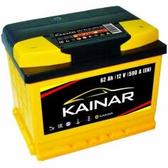 Акция на Автомобильный аккумулятор Kainar 62Ah-12v, R+, EN590 (52371308432) от MOYO