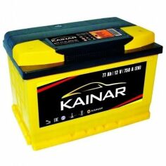 Акция на Автомобильный аккумулятор Kainar 77Ah-12v, R+, EN750 (52371308123) (077 261 0 120 ЖЧ) от MOYO