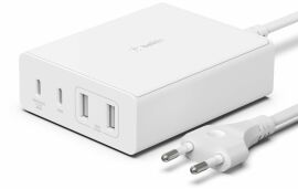 Акція на Belkin Wall Charger 108W Gan 2xUSB-C+2xUSB White (WCH010VFWH) від Stylus