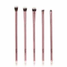 Акція на Набір пензлів для макіяжу очей Glov Eye Makeup Brushes, Pink, 5 шт від Eva