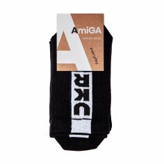 Акція на Шкарпетки жіночі AmiGA UKR високі, спортивні, чорні, розмір 23-25 від Eva