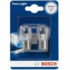 Акція на Лампа Bosch накаливания 12V P21W 21W Ba15S Pure Light (2шт) (BO_1987301017) від MOYO