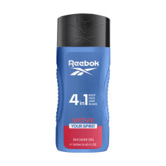 Акція на Гель для душу чоловічий Reebok Move Your Spirit Hair & Body Shower Gel 4 в 1, 250 мл від Eva