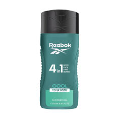 Акція на Гель для душу чоловічий Reebok Cool Your Body Hair & Body Shower Gel 4 в 1, 250 мл від Eva