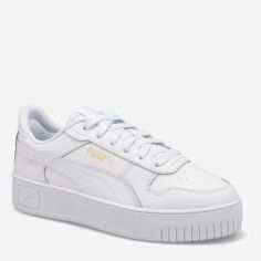 Акція на Підліткові кеди для дівчинки Puma Carina Street Jr 39384601 37 (4) PUMA White-PUMA White-PUMA Gold від Rozetka