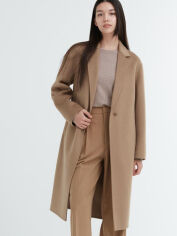 Акція на Пальто осіннє довге жіноче Uniqlo 300297649 M Коричневе від Rozetka