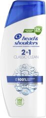 Акція на Шампунь проти лупи та бальзам-ополіскувач 2 в 1 Head & Shoulders Основний догляд 625 мл від Rozetka