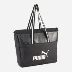 Акция на Сумка-шопер тканинна Puma Campus Shopper 09032801 Чорна от Rozetka