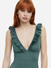 Акция на Купальник суцільний жіночий H&M 060919205_green 48 Зелений от Rozetka