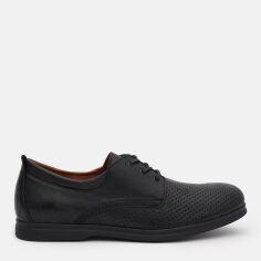 Акция на Чоловічі дербі Prime Shoes 15-590-30113 43 28.5 см 590 Black Leather от Rozetka