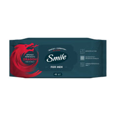 Акция на Вологі серветки Smile For Men з екстрактом дерева дракона, 48 шт от Eva