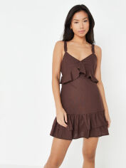 Акція на Сукня коротка літня жіноча Missguided DD929854 40 Коричнева від Rozetka