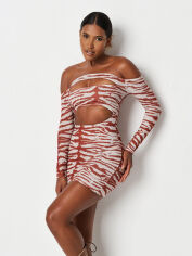 Акція на Плаття-футболка коротке літнє жіноче Missguided DE936095 36 Бежеве від Rozetka