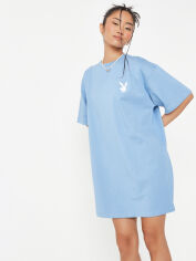 Акция на Плаття-футболка міні літнє жіноче Missguided PB103632 36 Синє от Rozetka