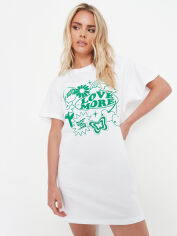 Акція на Плаття-футболка міні літнє жіноче Missguided D1005983 S Біле від Rozetka