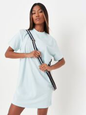 Акция на Плаття-футболка коротке літнє жіноче Missguided D1003064 36 Блакитне от Rozetka