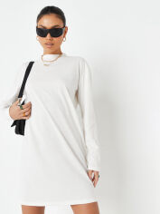 Акція на Плаття-футболка коротке літнє жіноче Missguided D1001582 44 Молочне від Rozetka