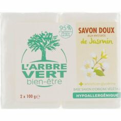Акція на Мыло туалетное L'Arbre Vert с натуральным экстрактом жасмина 2*100г від MOYO