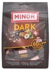 Акція на Упаковка батончиків Minor із чорного шоколаду з крихтою фундука 150 г від Rozetka