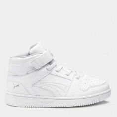 Акція на Дитячі високі кеди для хлопчика Puma Rebound Layup 37048802 33 Puma White-Gray Violet від Rozetka