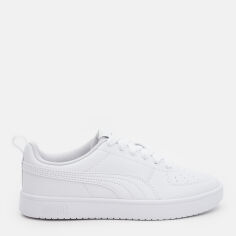 Акція на Кеди дитячі Puma Rickie Jr 38431101 35.5 (3) Puma White/Puma White/Glacier Gray від Rozetka