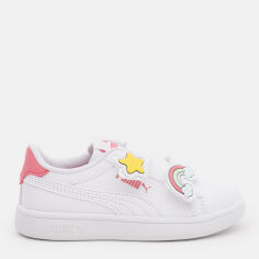 Акція на Кеди дитячі Puma Smash 3.0 Badges V PS 39728601 27.5 (9.5) Puma White/Passionfruit від Rozetka