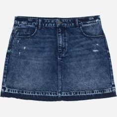 Акция на Спідниця джинсова міні літня жіноча Pimkie XAZ420009UHKY 34 Темно-синя от Rozetka