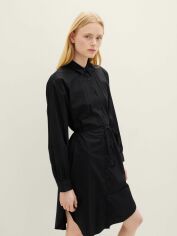 Акция на Плаття-сорочка міді літнє жіноче Tom Tailor 1035446 XL Чорне от Rozetka