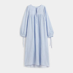 Акция на Плаття міді літнє жіноче H&M 061061029 L Білий/Блакитний от Rozetka